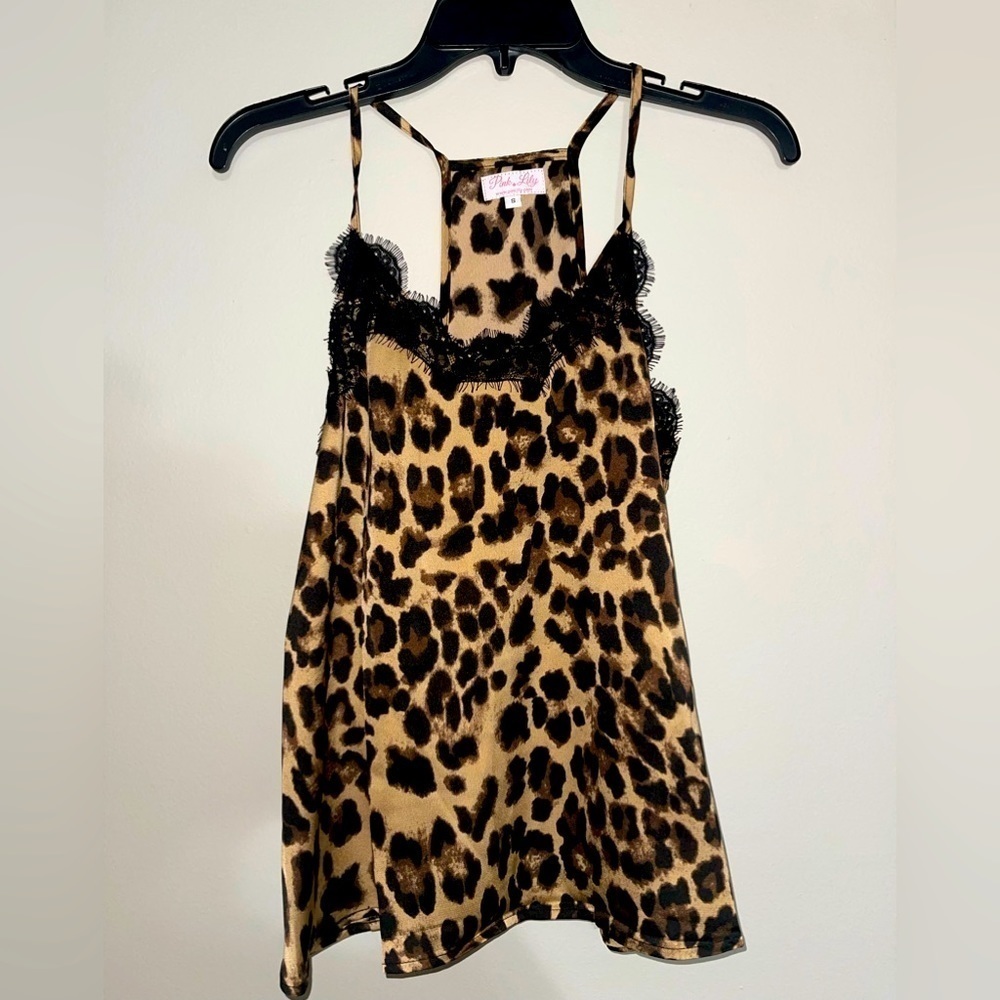 Pink Lily Cheetah Print Camisole - Picture 4 of 7